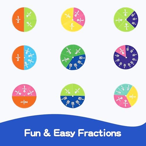 Magnetic Fraction Puzzle Set, Fraction Tiles, Math Manipulatives - Image 4