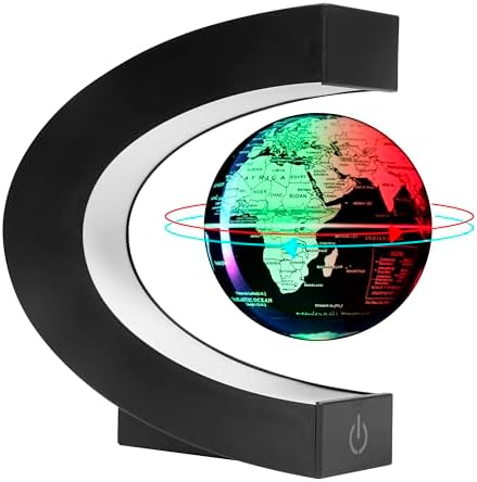 Magnetic Levitation Floating Rotating World globe for children With Colored Lamp And Touch Switch For Men Boss Cool home/Office Decor unique Gifts Or Kids Desk Tech accessories Gadget teenage Toys by KAIMC