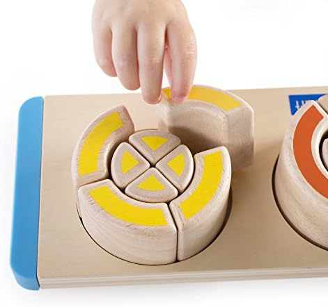 Guidecraft Nesting Circle Fractions - Smooth Wooden Shapes Sorting Game, Kids Early Educational STEM Toys - Image 6