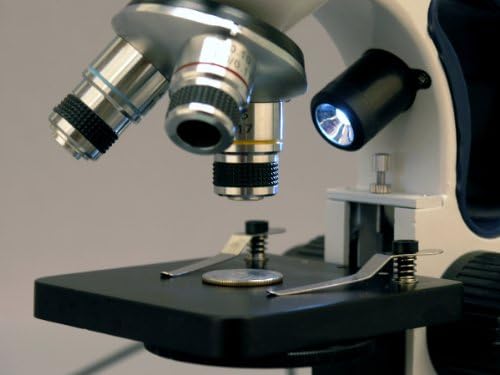 AmScope M158C-2L-E Digital Cordless Compound Monocular Microscope, WF10x and WF25x Eyepieces, 40x-1000x Magnification, Upper and Lower LED Illumination with Rheostat, Brightfield, and More - Image 2