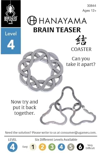 BePuzzled |Coaster Hanayama Metal Brainteaser Puzzle Mensa Rated Level 4, for Ages 12 and Up - Image 2
