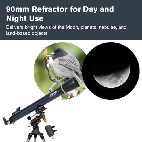 Celestron AstroMaster 90EQ Refractor for Lunar & Planetary Views - Image 5