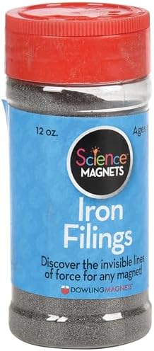 Iron Filings for Magnet Experiments – Magnetic Field Science Learning for Kids, STEM Classroom Supply, Hands-On Physics Activities by ConstructivePlaythings