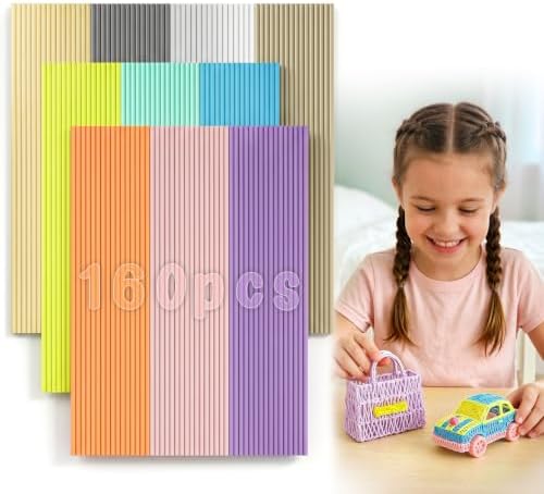 Biubee 2.5mm 10Color 3D Pen Filament Refills Only Fit for 3Doodler Start+ by Biubee