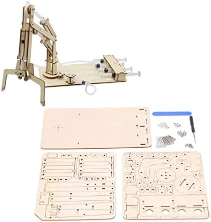 Robotic Arm Kit, Hydraulic Wooden Mechanical Claw Model for DIY Science Projects and STEM Education - Image 2