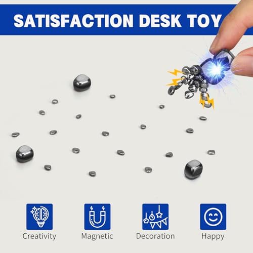 Magnet Stone Fidget Toys for Adults, Fidget Mangetic Rock with Fiber Case, Magnetic Game Replacement for Ferrite Putty, Executive Office Desk Fridge Decoration Stress Relief Gift - Image 4
