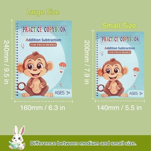 Reusable Grooved Handwriting Workbooks,Magic Copybook,Magic Writing Practice Copy Books, to Help Children Improve Their Handwriting Ink Practice Age 3-8 ​Calligraphy for Kids(5-Book Gift Set) - Image 4