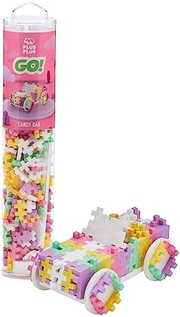 PLUS PLUS Color Cars Tube, Candy - Car Building Kit, 200 pc Hashtag Blocks by Plus-Plus