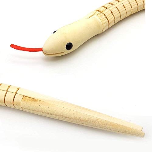 8-Piece Unfinished Wooden Snake Models, 12 in Flexible DIY Painting Crafts - Image 4