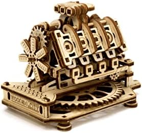 WOODEN.CITY V8 Engine 3D Wooden Puzzle Kit, 200 Pcs DIY Mechanical Model, Made in EU - Image 6