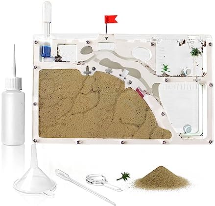 ELNMLHT Ant Farm Castle, Ant Farms with Yellow Sand and Tool Kit, Ant Colony Observation Kit, Ant Viewing Habitat Science Kit, Educational & Learning Science Kit for Kids, Adults, Student by ELNMLHT