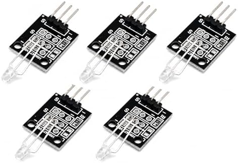 5 Pcs KY-029 3mm Two Color Red and Green LED Common Cathode Module Kit by Truloven