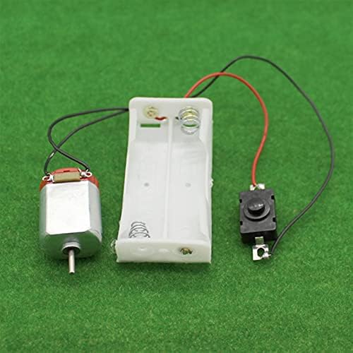 Lcuihua-dc Motor Mini DIY Electronic Motor, Simple Circuit Models Kit, 16500 RPM, 130 Motor Kit with 2 X AA Battery Storage Case and Switch by Unknown