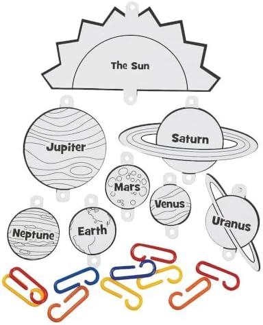 Fun Express Solar System Craft Kit - VBS 2026 Vacation Bible School Supplies/Decor- Educational and Learning Activities for Kids - 12 Pieces - Image 2