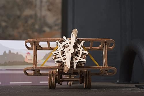 UGEARS Mini Biplane 3D Wooden Puzzles for Adults - Wooden Model Kits for Adults, DIY Craft Kit, Mechanical 3D Puzzle, for Aviation Enthusiasts and Puzzle Lovers - Image 4