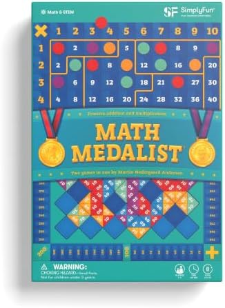 SimplyFun Math Medalist - Educational Board Game - Multiplication and Addition for Ages 8 and up, 2 to 4 Players - Image 2