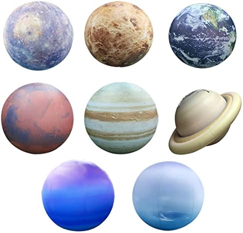 Inflatable Space Planets Solar System Set- 8 Planets +Pluto+Sun and Moon-11 Pieces, Astronomy for Education Galaxy Space Theme Party Decoration (8 Balloons, 60 inches) by Vinfgoes