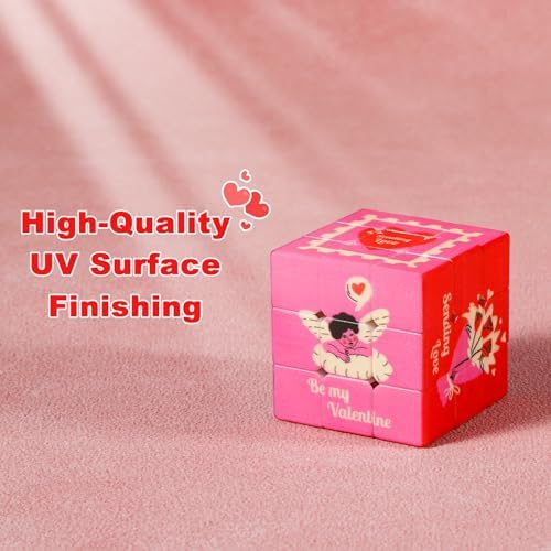 24 Pack Premium Valentine's Day Mini Cubes Set with Cards & Bags, 3x3x3 Puzzle Cubes (1.18 Inch) Heart-Themed Classroom Exchange Gifts, Valentines Gift, Bulk Party Favors, Goodie Bag Stuffers for Kids - Image 7