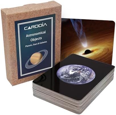 CARDDIA | Astronomical Objects STEM Educational Flashcards (Including Solar System Planets, Minor Planets, Satellites, Galaxies, Clusters, Nebulae...) by CARDDIA