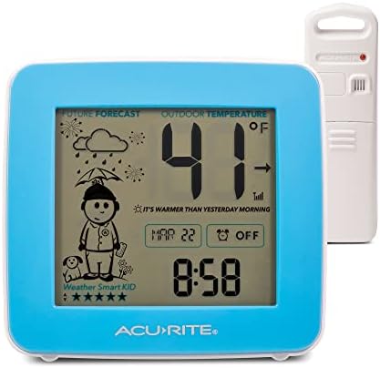 AcuRite What-to-Wear Weather Station with Alarm Clock, Time, Date, and Wireless Outdoor Sensor for Hyperlocal Forecast and Outdoor Temperature (00777) by AcuRite