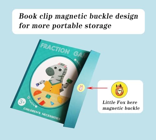 Magnetic Fraction Educational Puzzle Fraction Tiles and Circles, Equip Magnetic Score Disk Demonstrator,Math Manipulatives Enhance Early Primary School Students Mathematical Skills - Image 5