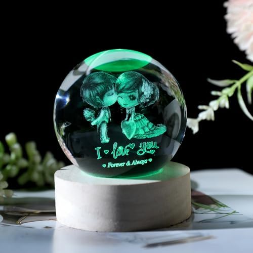 I Love You 3D Crystal Ball Gifts for Women Lovers Couple - Image 4