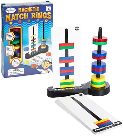 Popular Playthings Magnetic Match Rings, Stacking and Matching Magnets Game by PopularPlaythings