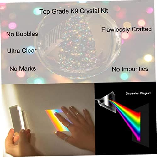 Prism Refractor Optical Crystal Prism Refractor Rainbow Maker Glass Light Prism for Science Teaching Spectrum Physics Photography Decoration 4PCS - Image 6