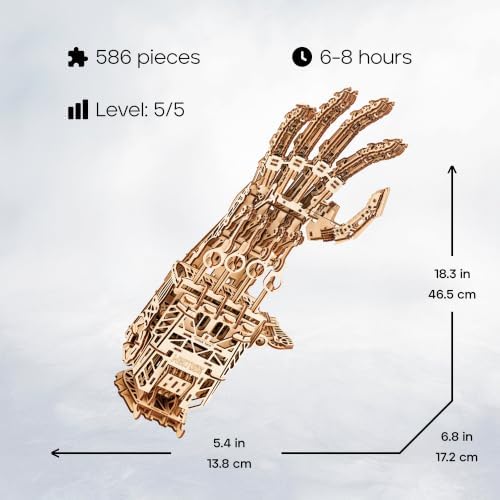 Wood Trick Cyber Hand 3D Wooden Puzzles for Adults to Build - Image 3