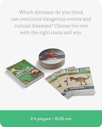 SimplyFun Dinosaur Challenge - Learn About Dinosaurs and Situational Analysis - Engaging and Educational Kids Card Game - 2 to 4 Players - Ages 7 & Up - Image 3