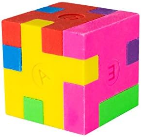 Super Z Outlet 12 Pack Colorful Puzzle Erasers Miniature Pencil Erasers Children Party Favors, Classroom Student Prize Packs, Brain Teasers (Cube) - Image 4