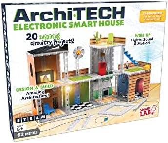 SmartLab Archi-TECH Electronic Smart House with 40 Kinetic , Energetic Circuitry Projects and 62 Pieces in The Science Kit by SMARTLAB