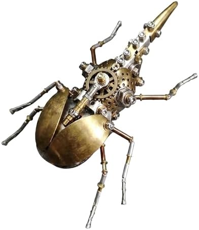 Steampunk Mechanical Rhinoceros Beetle Insect 3D Metal Puzzle Model Kits 160+ Parts 2-3 Hours Build Cool Desk Decor Christmas & Birthday Gift for Men Adults Father (Aristolochia) by Lovewenying