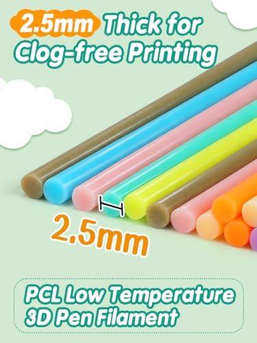 Biubee 2.5mm 10Color 3D Pen Filament Refills Only Fit for 3Doodler Start+ - Image 5