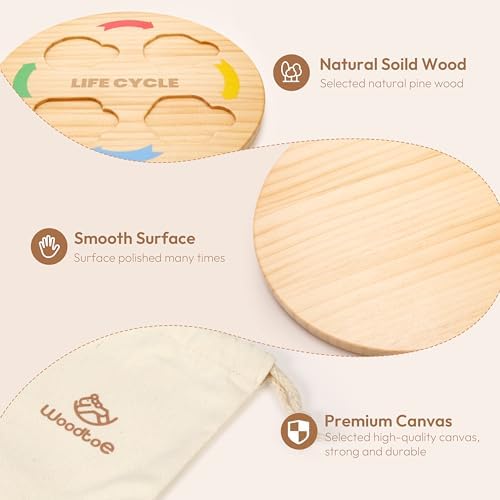Woodtoe Life Cycle Toys, 12 Themes Montessori Science Toys for Kid Ages 3-6 - Image 4