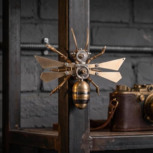 3D Metal Puzzle Mechanical Model Kit Steampunk Bee Insect 150+ Parts 2-3 Hours Build No Glue Screw Assembly Ideal Gift for Hobbyists Men Teens 14+ (Flying Ants) - Image 6