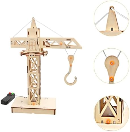Wood Mechanical Building Toy, Stem Models Building Toy, Tower Cranes Science Experiments DIY for Teens, Children, Kids - Image 3