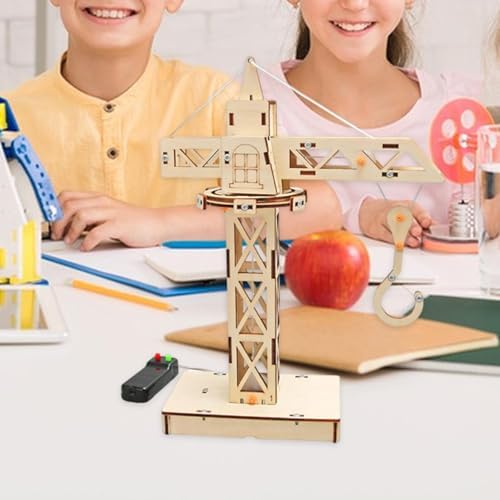 Wood Mechanical Building Toy, Stem Models Building Toy, Tower Cranes Science Experiments DIY for Teens, Children, Kids - Image 5