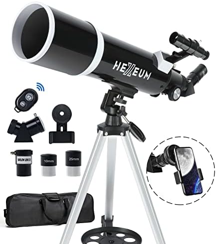 Koolpte Telescope for Adults & Beginner Astronomers - 80mm Aperture 600mm Fully Multi-Coated High Transmission Coatings with AZ Mount Tripod Phone Adapter, Carrying Bag, Wireless Control. by Koolpte