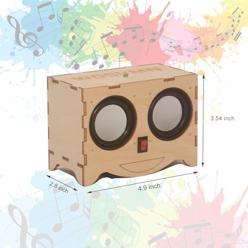 Craft Kit Speaker Circuits - Speaker Electronic Engineering Toys,Build Speaker Kit,DIY Bluetooth Speaker Kit Build Personalized Wood Case Speaker Set,Learning STEM Gifts Science for Teens - Image 6