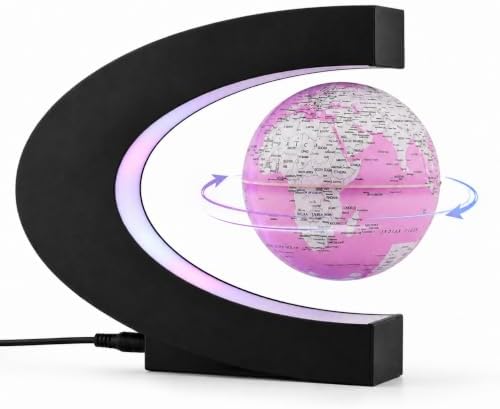 Magnetic Levitation Rotating World Globe with LED Light and Touch Control by KAIMC