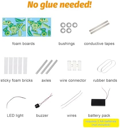 Playnovate Metal Detecting Dino STEM Kit | Electronics Circuit Science Toy for Kids | Light & Sound | Includes QR Engineering Tutorials | Birthday Gifts for Boys & Girls Age 8,9,10,11,12 Years - Image 4