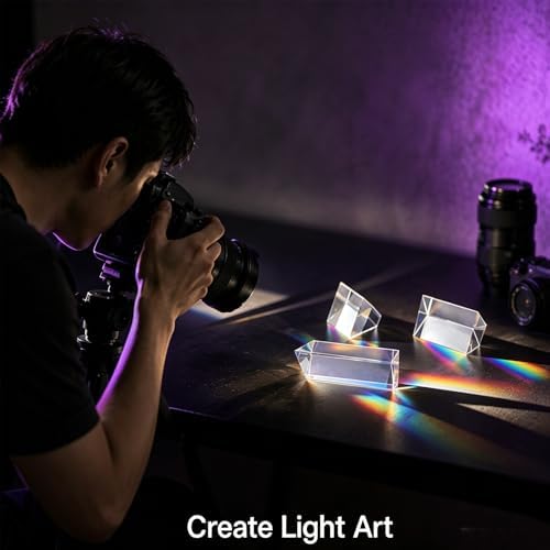 Equilateral Crystal Prisms Set,Optical Glass Prisms for Physics Teaching - Image 5
