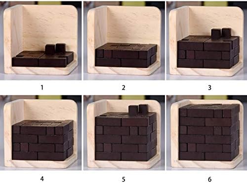Wooden Brain Teaser Puzzles Box Brain Teasers Wooden Puzzle T-Shaped Geometric Intellectual Jigsaw Logic Cube Puzzles Mind Games for Kids and Adults - Image 4
