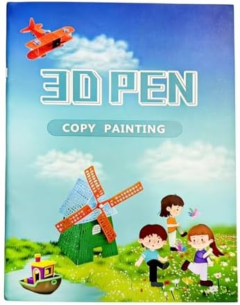 3D Printing Drawing Book,3D Printer Drawing Molds Paper Stencils for 3D Printing Pen,20 Sheets 40 Colorful Patterns 3D Drawing Paper Templates, with a Reusable Transparent PVC Drawing Board. by POYLKJGYT