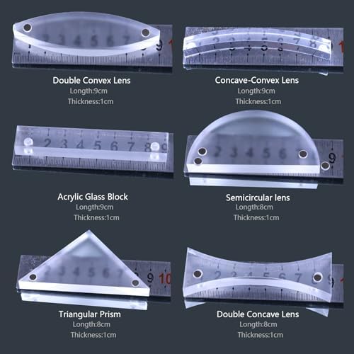 STEM Magnetism Physics Optical Experiment Set,Magnetic Convex Lens Concave Mirror Reflector Refraction Triangular Prism Light Source Learning Science Teaching Equipment for Teacher Student - Image 5