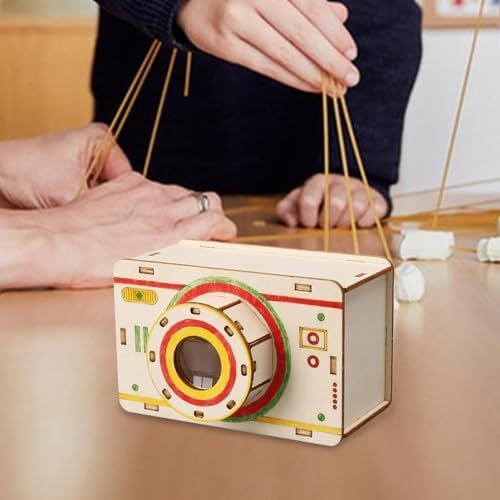 DIY Camera Model Science Kit for Students | STEM Educational Toy for Learning Optical Principles | Wooden Construction | 4.72x3.27x2.99 inch - Image 6