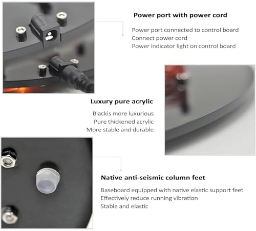 Brushless Induction Coil Motor, 25cm Diameter Star Coil Rotor for Electromagnetic Principle Demonstration, Acrylic Base, USB Powered Science Desk Decor, for Physics Teaching - Image 6