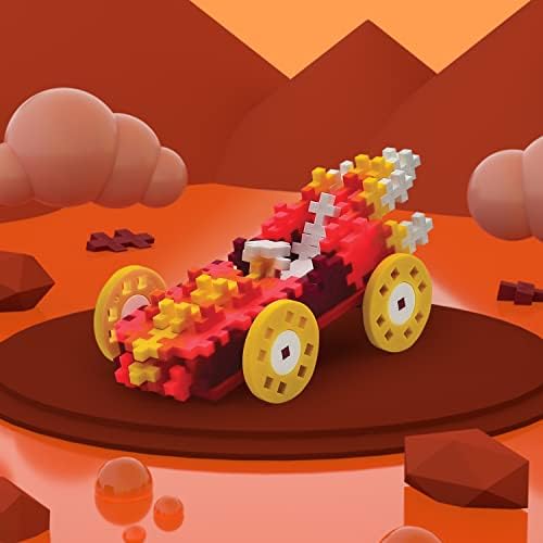 PLUS PLUS Color Cars Tube, Fire - Car Building Kit, 200 pc Hashtag Blocks - Image 5