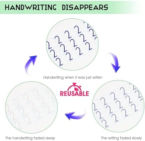 Monking Magic Grooved Writing Practice Books, Reusable Handwriting Workbook - Image 3